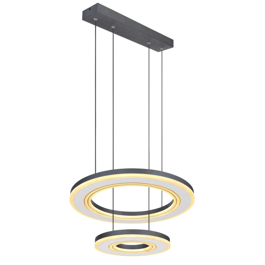 Globo - LED Dimmable chandelier on a string LED/50W/230V 2700-6000K d. 50 cm black + remote control