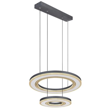 Globo - LED Dimmable chandelier on a string LED/50W/230V 2700-6000K d. 50 cm black + remote control