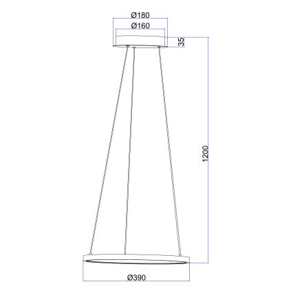 Globo - LED Chandelier on a string LED/19W/230V