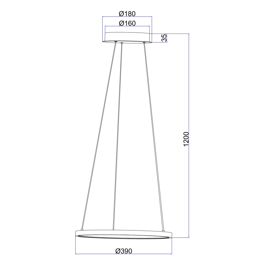 Globo - LED Chandelier on a string LED/19W/230V