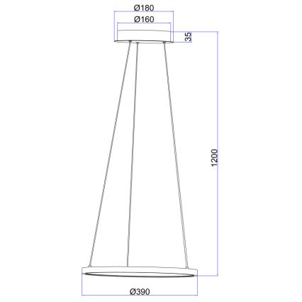Globo - LED Chandelier on a string LED/19W/230V