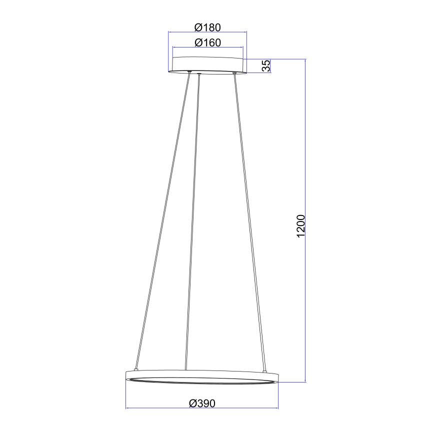 Globo - LED Chandelier on a string LED/19W/230V