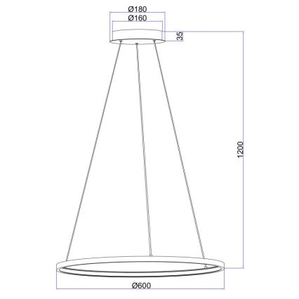 Globo - LED Chandelier on a string LED/29W/230V