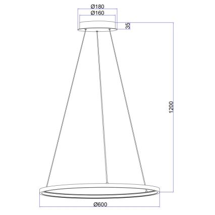 Globo - LED Chandelier on a string LED/29W/230V