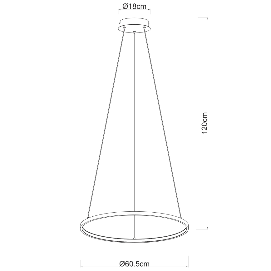 Globo - LED Chandelier on a string LED/29W/230V brown