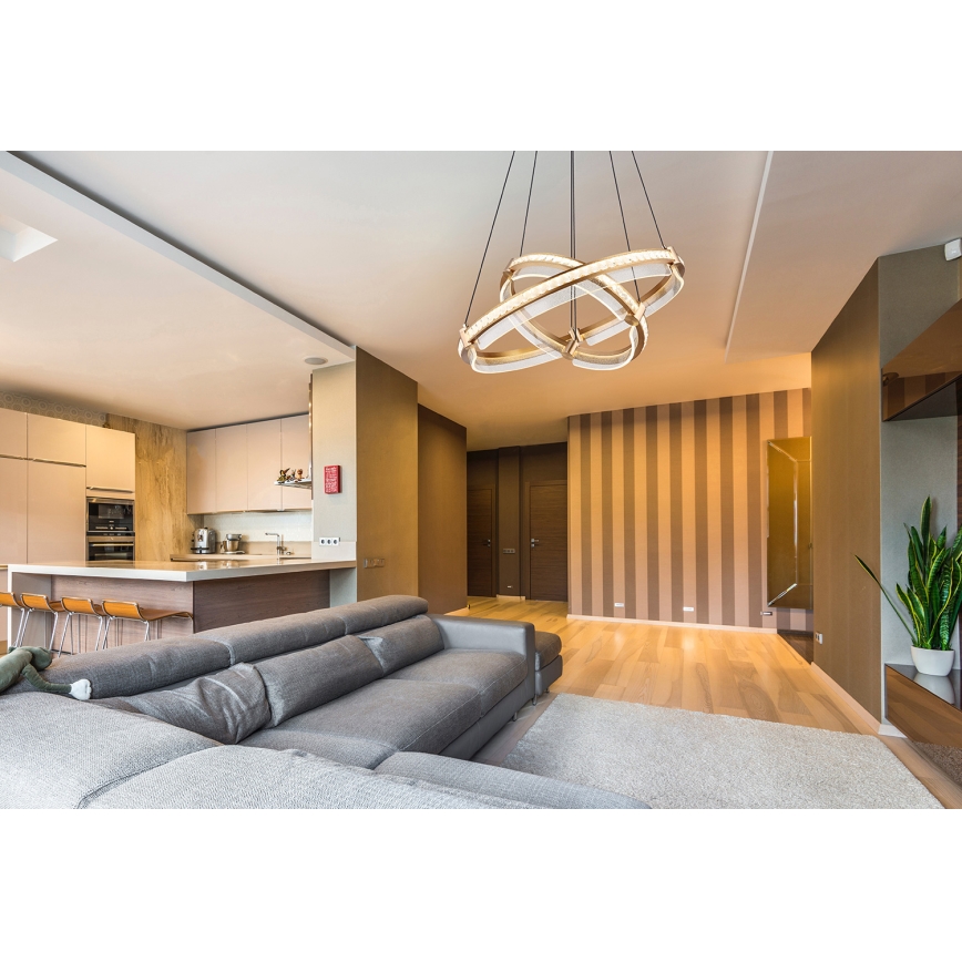 Globo - LED Dimmable crystal chandelier on a string LED/78W/230V 2700K-6000K + remote control
