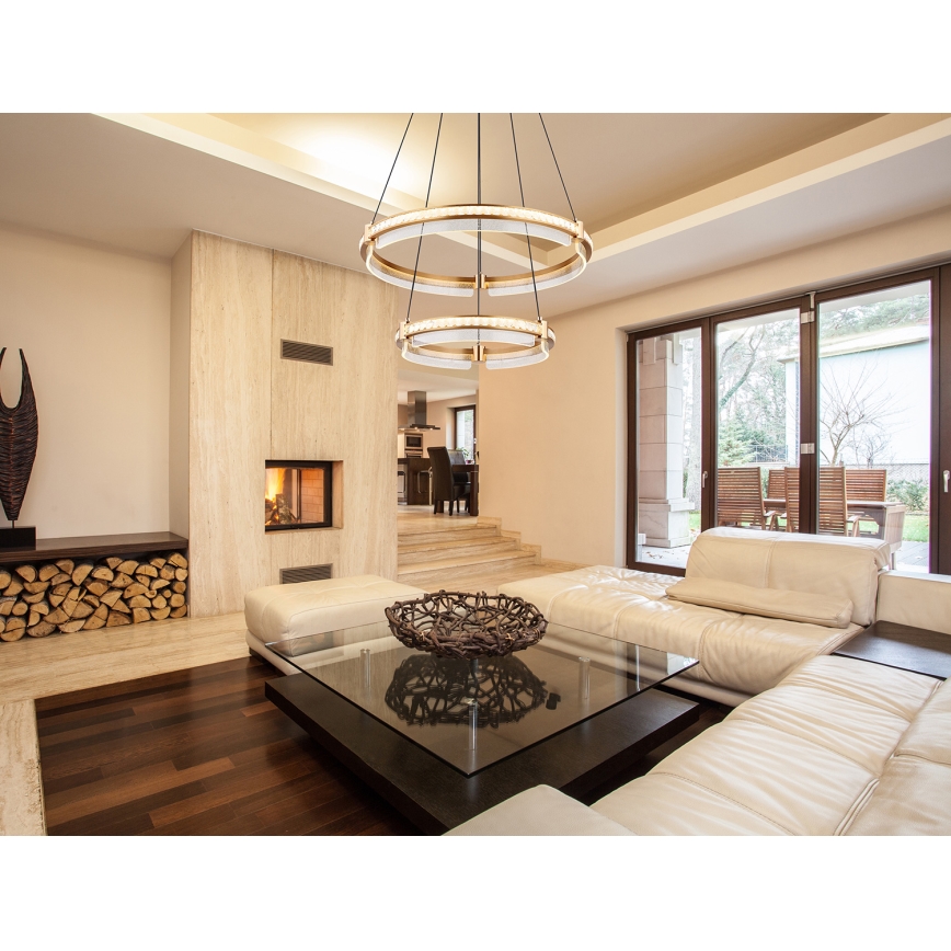 Globo - LED Dimmable crystal chandelier on a string LED/78W/230V 2700K-6000K + remote control
