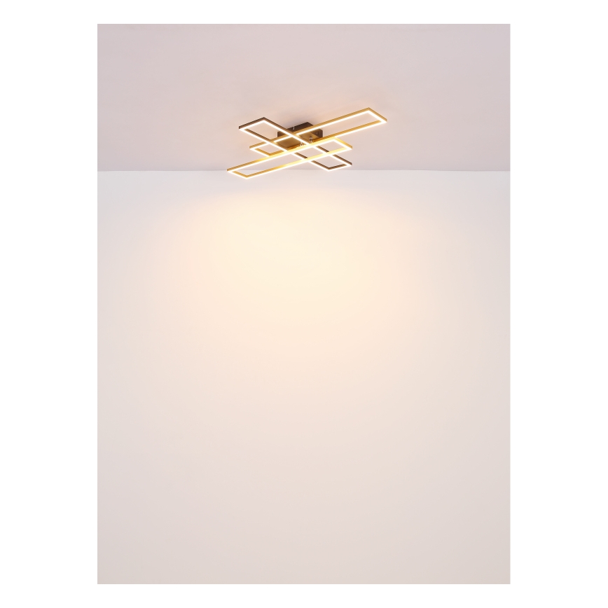 Globo - LED Ceiling light LED/30W/230V 3000K 60x80 cm black/gold