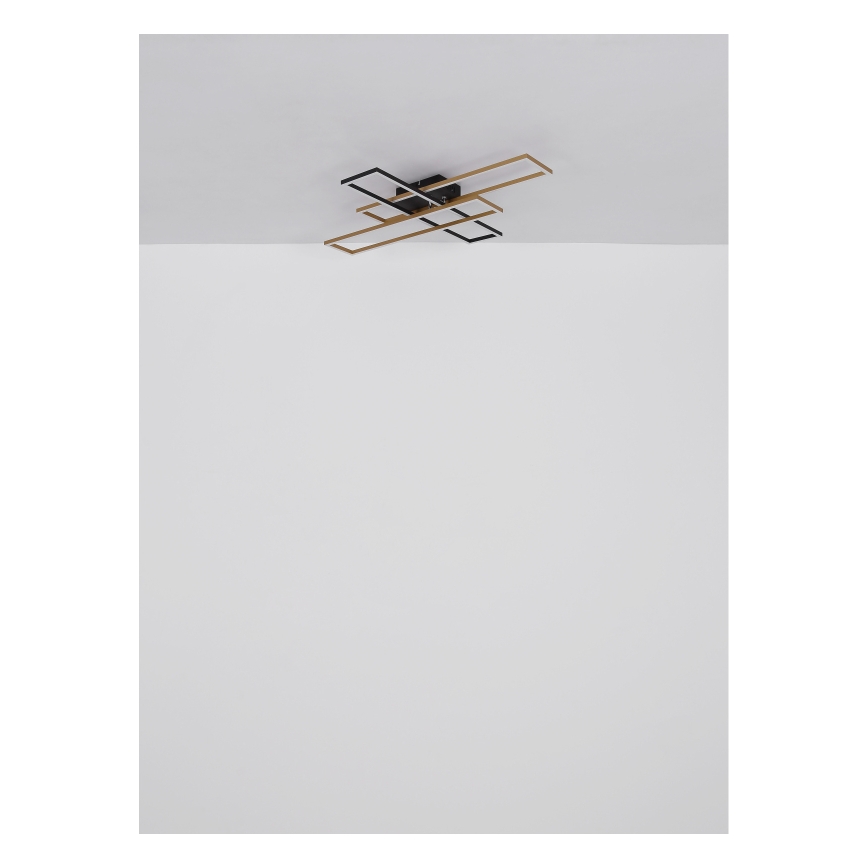 Globo - LED Ceiling light LED/30W/230V 3000K 60x80 cm black/gold