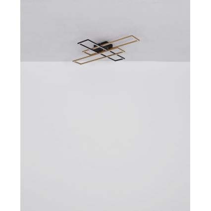 Globo - LED Ceiling light LED/40W/230V 3000K 60x80 cm black/gold