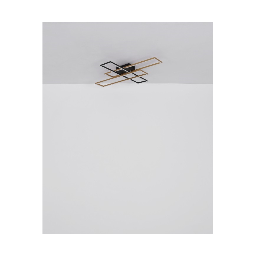 Globo - LED Ceiling light LED/40W/230V 3000K 60x80 cm black/gold