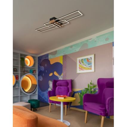 Globo - LED Ceiling light LED/40W/230V 3000K 25x100 cm black