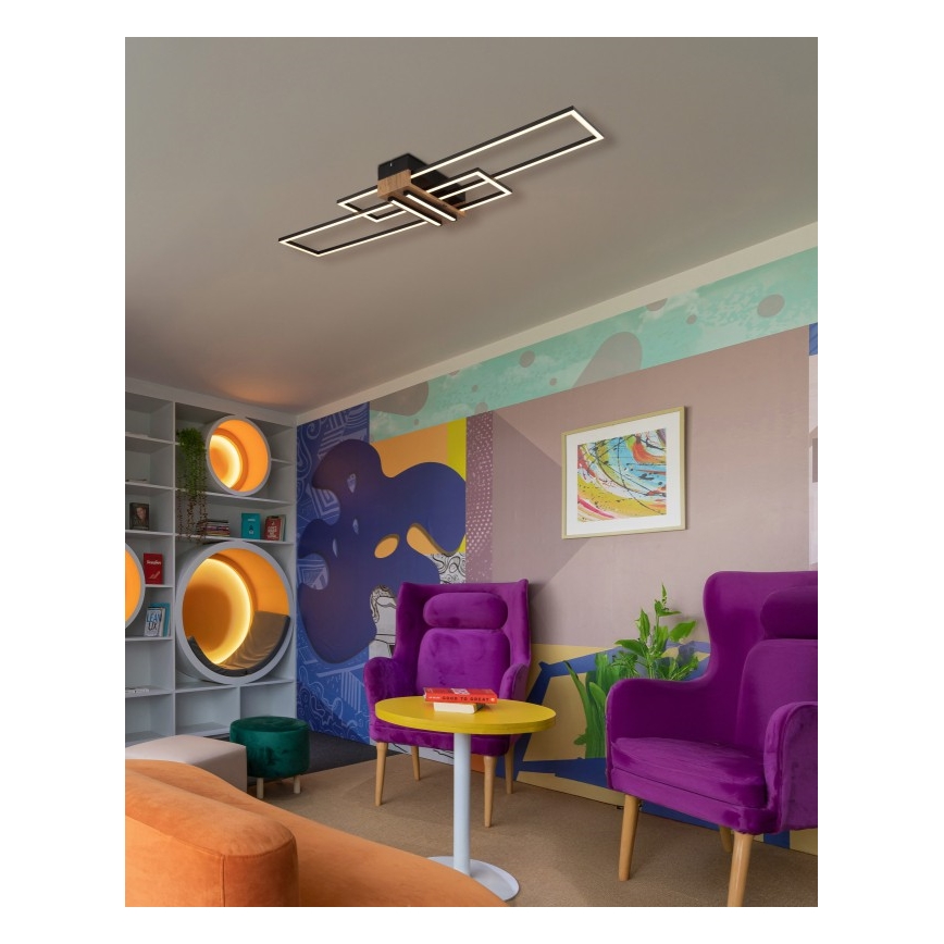 Globo - LED Ceiling light LED/40W/230V 3000K 25x100 cm black