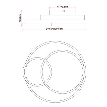 Globo - LED Ceiling light LED/36W/230V