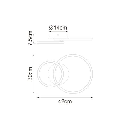 Globo - LED Surface-mounted chandelier LED/18W/230V