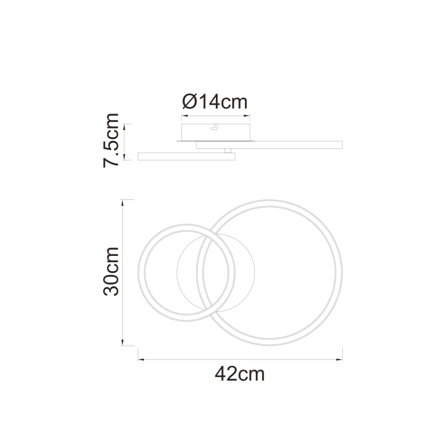 Globo - LED Surface-mounted chandelier LED/18W/230V