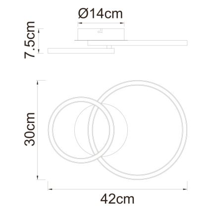 Globo - LED Surface-mounted chandelier LED/18W/230V