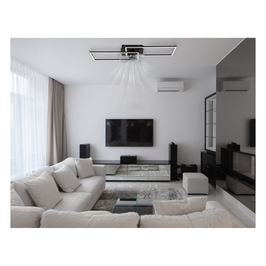 Globo - Dimmable LED Ceiling Light with Fan LED/38W/230V 3000-6500K + Remote Control