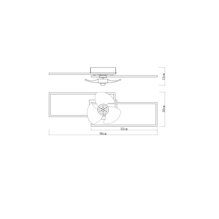 Globo - Dimmable LED Ceiling Light with Fan LED/38W/230V 3000-6500K + Remote Control