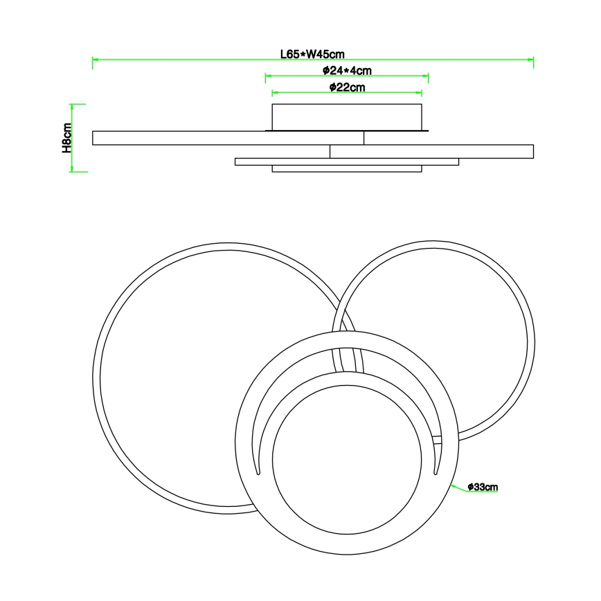 Globo - LED Ceiling light LED/40W/230V