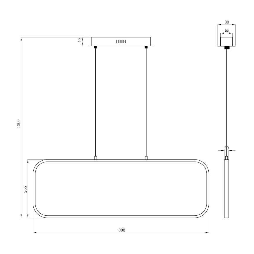 Globo - LED Chandelier on a string LED/24W/230V