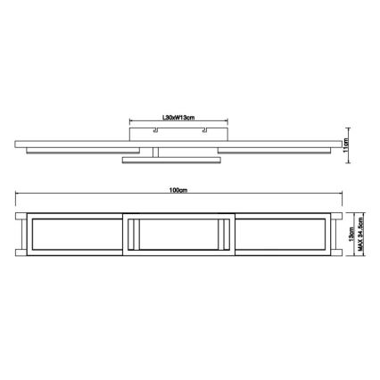 Globo - LED Dimmable ceiling light LED/30W/230V 2700-6500K + remote control