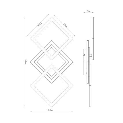 Globo - LED Surface-mounted chandelier LED/30W/230V