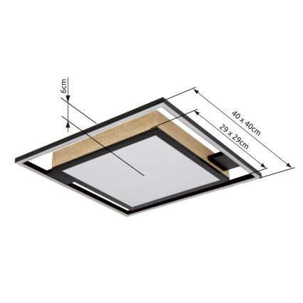 Globo - LED Dimmable ceiling light LED/40W/230V 2700-6500K + remote control