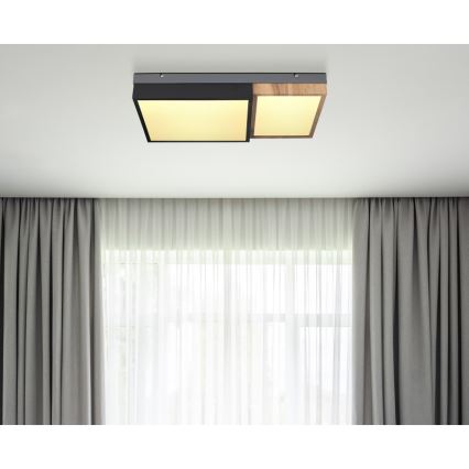 Globo 67286-30 - GUNDI LED Ceiling Light LED/30W/230V 35x65 cm brown/black
