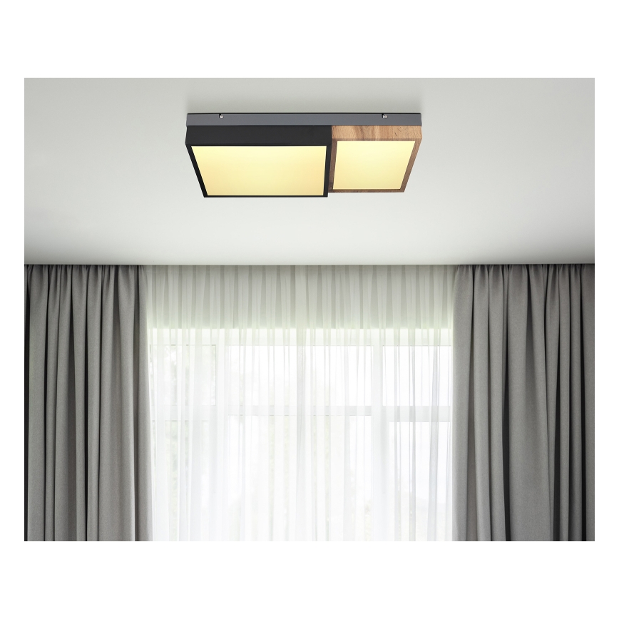Globo 67286-30 - GUNDI LED Ceiling Light LED/30W/230V 35x65 cm brown/black