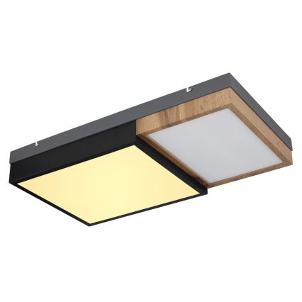 Globo 67286-30 - GUNDI LED Ceiling Light LED/30W/230V 35x65 cm brown/black
