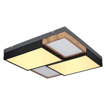 Globo 67286-50 - LED Ceiling Light GUNDI LED/50W/230V 60x60 cm brown/black