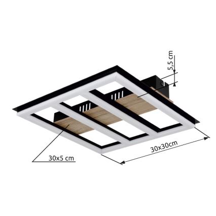Globo - LED Ceiling light LED/18W/230V 3000K 30x30 cm