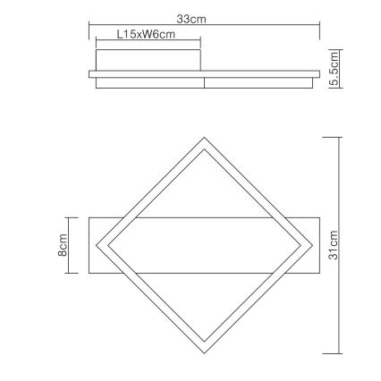 Globo - LED Ceiling light LED/12W/230V