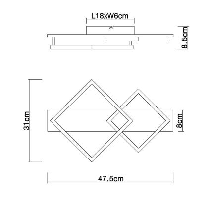 Globo - LED Ceiling light LED/18W/230V