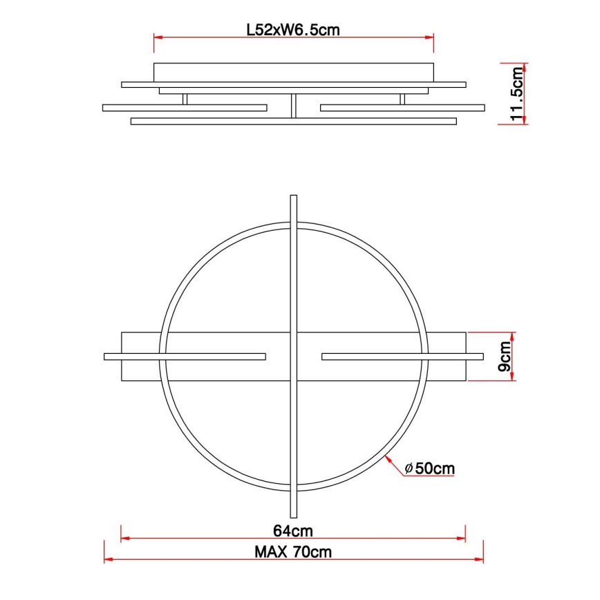 Globo - LED Ceiling light LED/44W/230V