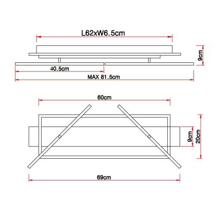 Globo - LED Ceiling light LED/32W/230V