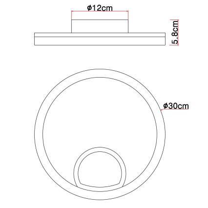Globo - LED Ceiling light LED/12W/230V