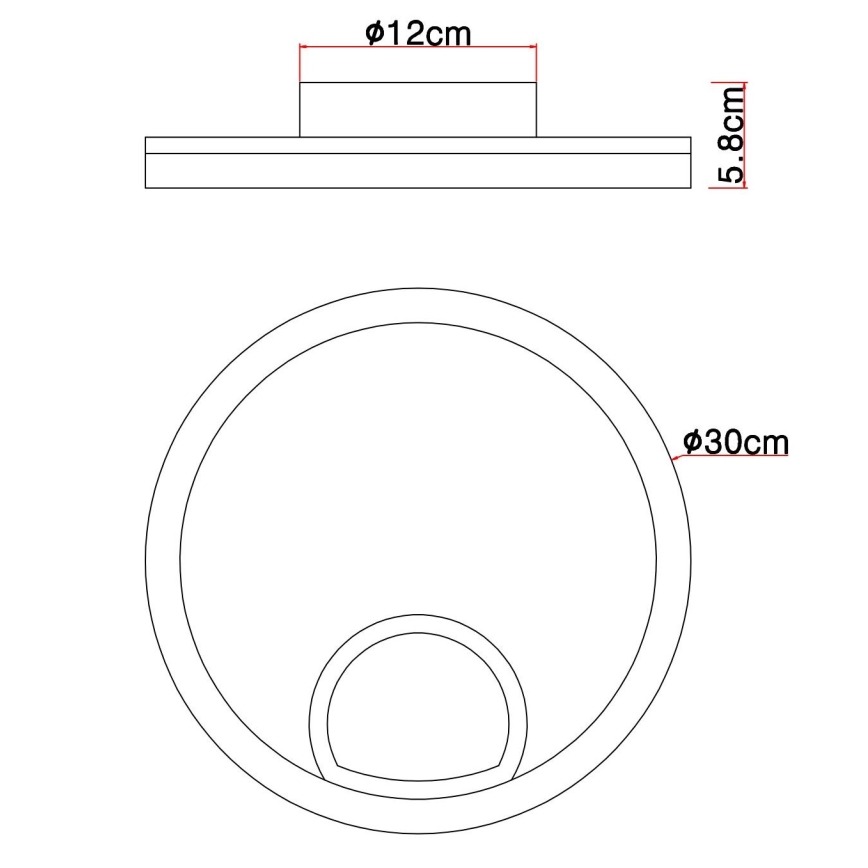 Globo - LED Ceiling light LED/12W/230V