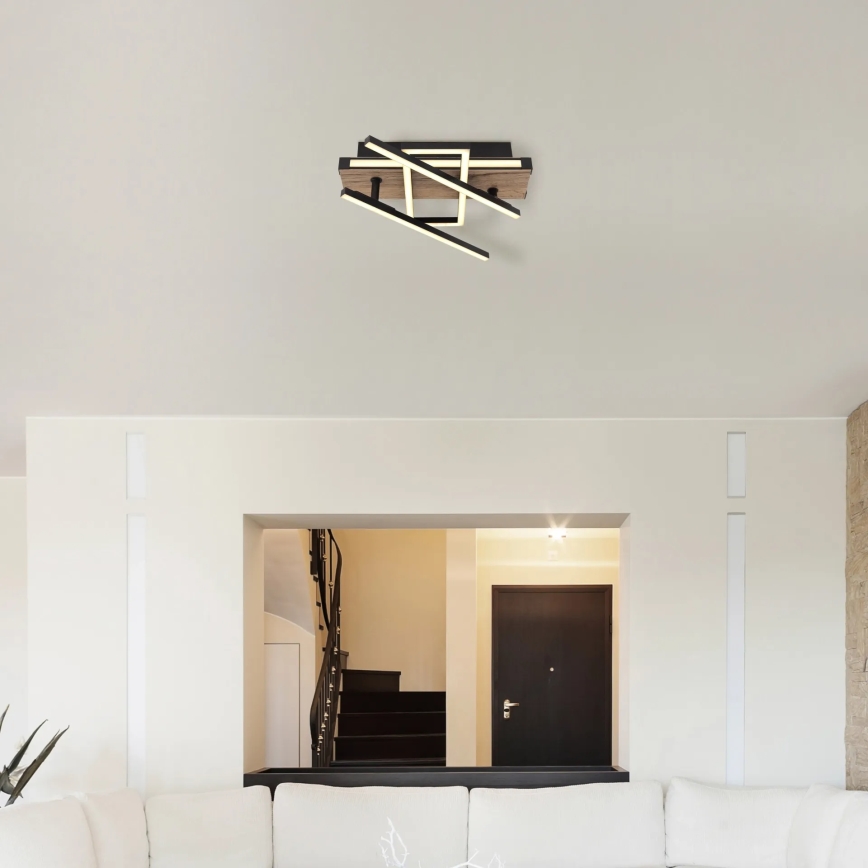 Globo 67299D2 - LED Ceiling Light COLLI LED/30W/230V 46x68 cm brown/black