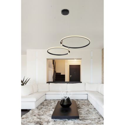 Globo - LED Dimmable chandelier on a string LED/55W/230V 2700-6000K black + remote control