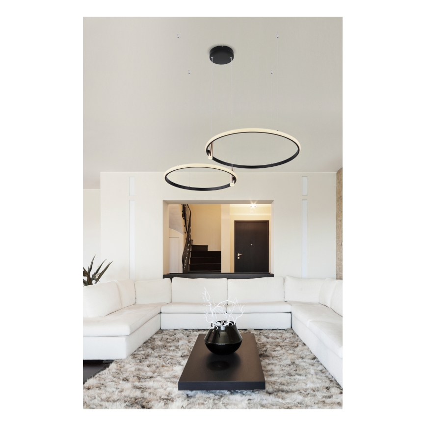 Globo - LED Dimmable chandelier on a string LED/55W/230V 2700-6000K black + remote control