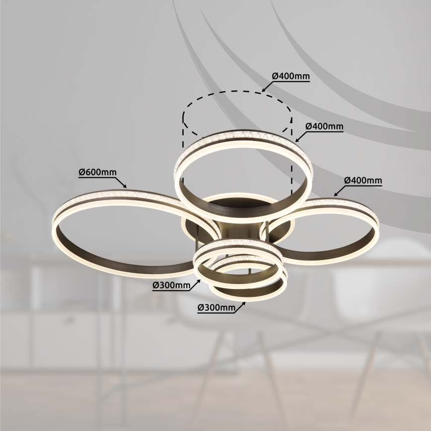 Globo - LED Dimmable ceiling light LED/120W/230V 2700K-6000K + remote control