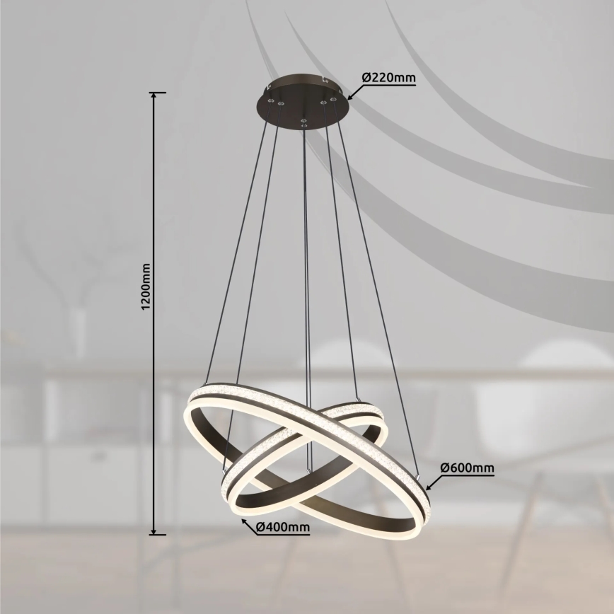 Globo - LED Dimmable chandelier on a string LED/60W/230V 2700K-6000K + remote control