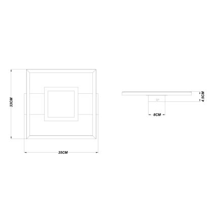 Globo - LED Ceiling Light LED/18W/230V 3000K 35x33 cm