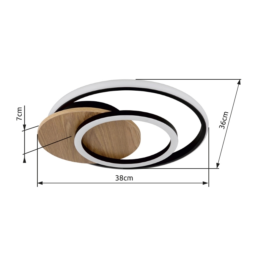 Globo - LED Ceiling light LED/24W/230V black