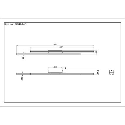 Globo - LED Ceiling light LED/24W/230V 3000K black