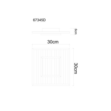 Globo - LED Ceiling light LED/18W/230V 3000K 30x30 cm