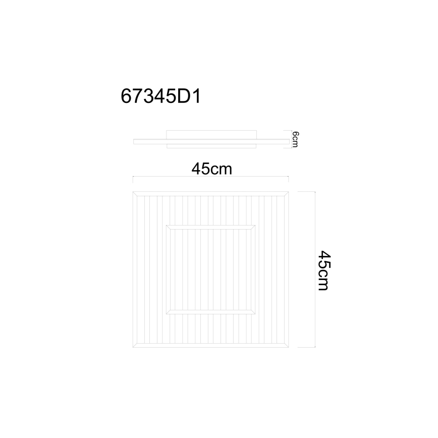 Globo - LED Ceiling light LED/36W/230V 3000K 45x45 cm
