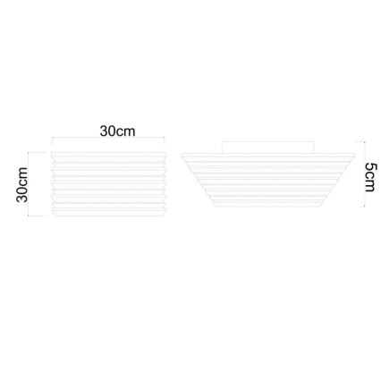 Globo - LED Ceiling Light, 15W, 230V, 3000K, 30x30 cm